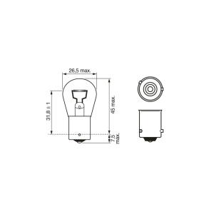 SET 2 BECURI 12V PY21W 21W PURE LIGHT (blister) BOSCH - Img 9
