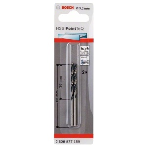 Set 2 burghie metal HSS PointTeq 3.2mm