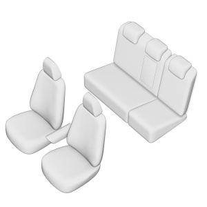 SET HUSE SCAUN UMBRELLA PENTRU RENAULT MEGANE III 2009-2016 (BANCHETA FRACTIONATA) - Img 2