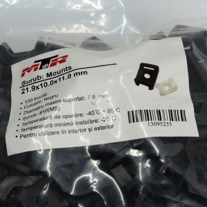Suport montare surub negru 21.9x10.0x11.0mm 100 buc