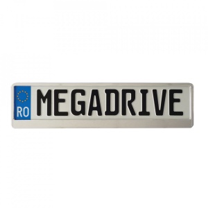 SUPORT NUMAR INMATRICULARE MEGA DRIVE METALIZAT SILVER 1 BUC - Img 2