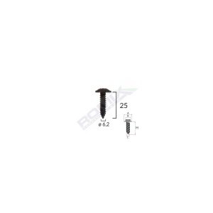 SURUB UNIVERSAL FIXARE NEGRU 6.2X25MM SET 10 BUC