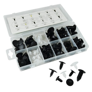 TRUSA DE CLIPS DE PLASTIC - UNIVERSAL 128 PCS JBM