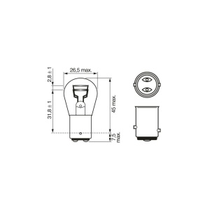 BEC 12V P21/5W 5W / 21W ECO SET 10 BUC BOSCH - Img 3