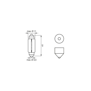 BEC 12V W1.2W 10W ECO SET 10 BUC BOSCH - Img 3