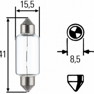 Bec Hella C15W 12V 15W SV8 5