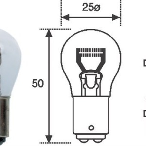 Bec Magneti Marelli P21/5W 12V BAY15d