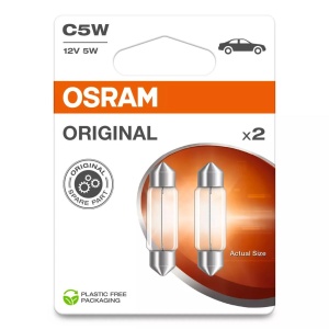 Bec Osram Original C5W 12V 5W SV8.5-8 Set 2 buc