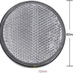 Catadioptru rotund autoadeziv 60mm Alb