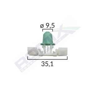 CLIPS FIXARE ELEMENTE EXTERIOARE PENTRU BMW - ALB SET 10 BUC - Img 2