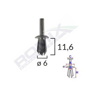 CLIPS FIXARE RENAULT DACIA MERCEDES BMW FIAT - NEGRU SET 25 BUC - Img 2