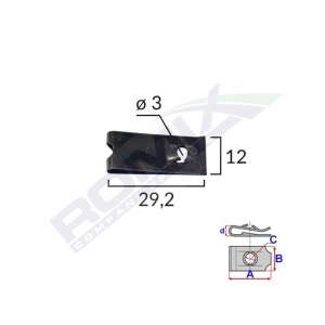 CLIPS FIXARE UNIVERSAL - NEGRU SET 25 BUC - Img 2
