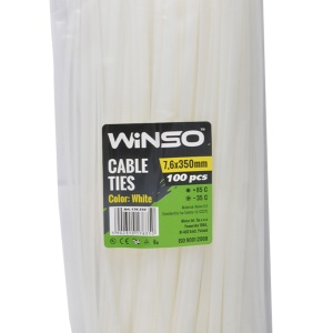 Coliere plastic 7,6x350 Alb - Set 100 buc