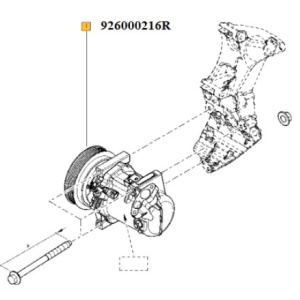 COMPRESOR A/C LOGAN II / SANDERO II 0.9 - ORIGINAL 926000216R