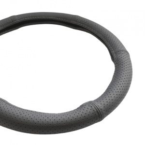 HUSA VOLAN PIELE NATURALA SEMI PERFORATA NEGRU 44-46 CM - Img 2