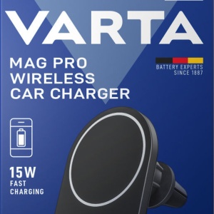 Incarcator Wireless Auto VARTA Mag Pro 15W, MagSafe, Qi, Suport Magnetic