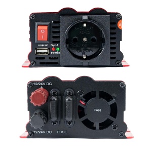 INVERTOR DE TENSIUNE PNI L650W, ALIMENTARE DUALA 12V/24V, IESIRE 230V, 500W, SINUS MODIFICAT, MUFA USB 5V 500mAh, CU CLESTI ALIMENTARE SI MUFA DE BRICHETA INCLUSA - Img 3