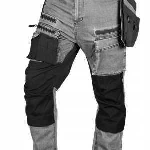 Pantaloni de lucru NEO Tools, atelier, gri, material denim L