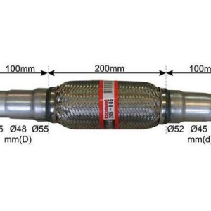 RACORD FLEXIBIL ADAPTABIL 42/45/48/52/55X400/200 MM BOSAL