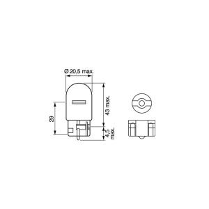 SET 2 BECURI 12V W21W 21W PURE LIGHT (blister) BOSCH - Img 3