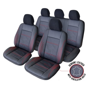 SET HUSE SCAUN EXCLUSIVE LEATHER ATLAS NEGRU UMB-R