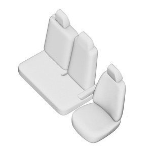 SET HUSE SCAUN UMBRELLA PENTRU RENAULT MASTER (2+1) 2020- (BANCHETA FRACTIONATA) - Img 2