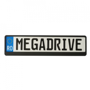 SUPORT NUMAR INMATRICULARE MEGA DRIVE METALIZAT NEGRU 1 BUC - Img 2