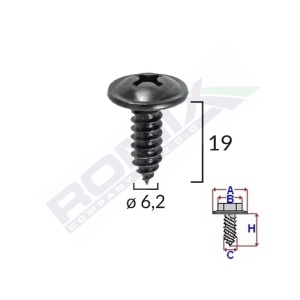 SURUB CU CAP INCRUCISAT DIAMETRU 6.2MM LUNGIME 19MM SET 10 BUC - Img 2