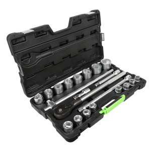 TRUSA DE SCULE CU 21 DE PIESE 3/4' HEXAGONALE ZINCATE - Img 2