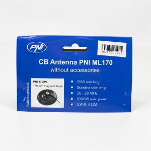 ANTENA CB PNI ML170 LUNGIME 168 CM, 26-30 MHZ, 1000W, FARA CABLU - Img 9