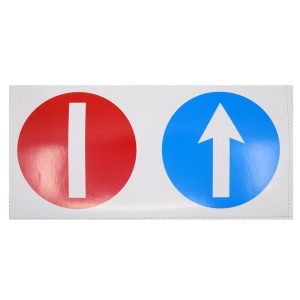 Autocolant avertizare ocolire-interzis fi15 cm (set 2 buc)