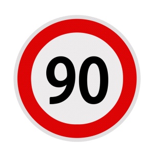 Autocolant limita viteza - 90