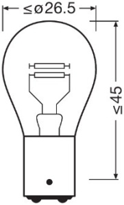 BEC 12V P21/4W ORIGINAL SET 10 BUC OSRAM - Img 3