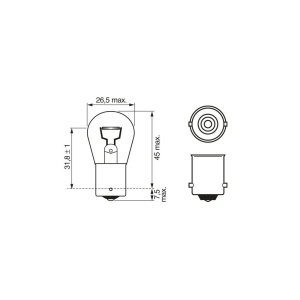 BEC 12V P21W 21W ECO SET 10 BUC BOSCH - Img 7