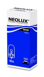 BEC FARA SOCLU 12V W5W W2.1X9.5D SET 10 BUC NEOLUX - Img 1