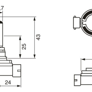 BEC H11 12V 55W PURE LIGHT (blister 1buc) BOSCH - Img 4