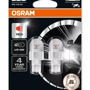 Bec Osram LEDriving SL W16W Rosu | 12V - 2W - W2.1x9.5d - Set 2 buc (Off-Road)