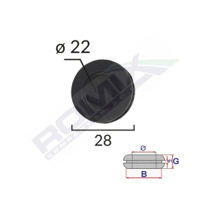 CAPAC CAUCIUC INCHIS UNIVERSAL DIAMETRU 22MMSET 5 BUC - Img 2
