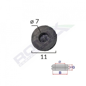 CAPAC CAUCIUC INCHIS UNIVERSAL DIAMETRU 7MM SET 10 BUC