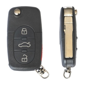 CARCASA CHEIE CONTACT PENTRU SKODA FABIA / OCTAVIA, 3+1 BUTOANE, CU CHEIE - Img 2