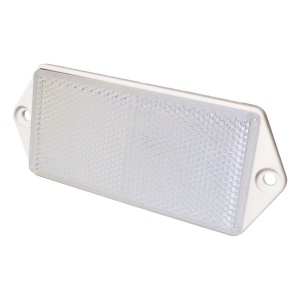 Catadioptru dreptunghiular cu suruburi 103x40mm Alb