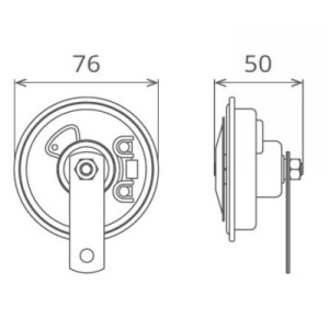 CLAXON ELECTROMAGNETIC 12V 3.5A TON JOS - Img 2