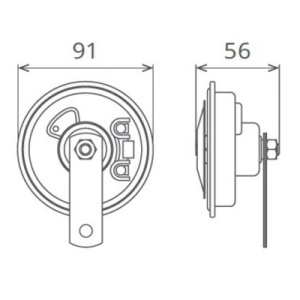 CLAXON ELECTROMAGNETIC 12V 5A TON INALT - Img 2