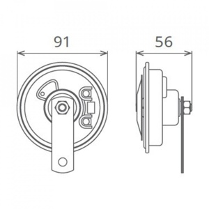 CLAXON ELECTROMAGNETIC, TIP DISC, 24V 3A TON JOS - Img 3
