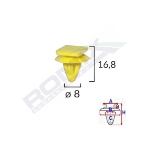 CLIPS FIXARE BANDOURI LATERALE HYUNDAI SET 10 BUC - Img 2