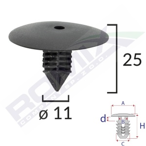 CLIPS FIXARE ELEMENTE ROATA PENTRU DACIA RENAULT - GRI SET 10 BUC