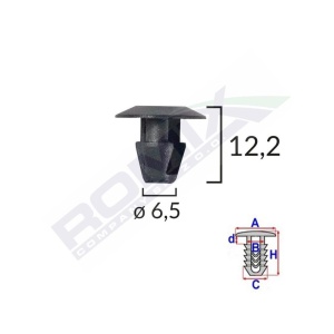 CLIPS GARNITURA USA PENTRU FIAT/ALFA ROMEO/LANCIA SET 25 BUC - Img 2