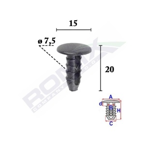 CLIPS TAPITERIE PENTRU PENTRU FIAT/LANCIA/ALFA ROMEO SET 25 BUC - Img 2