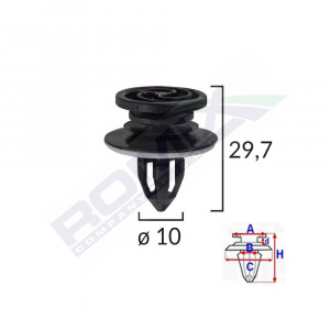 CLIPS TAPITERIE USI PENTRU AUDI A4 SET 10 BUC - Img 2