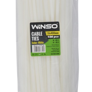 Coliere plastic 7,6x400 Alb - Set 100 buc